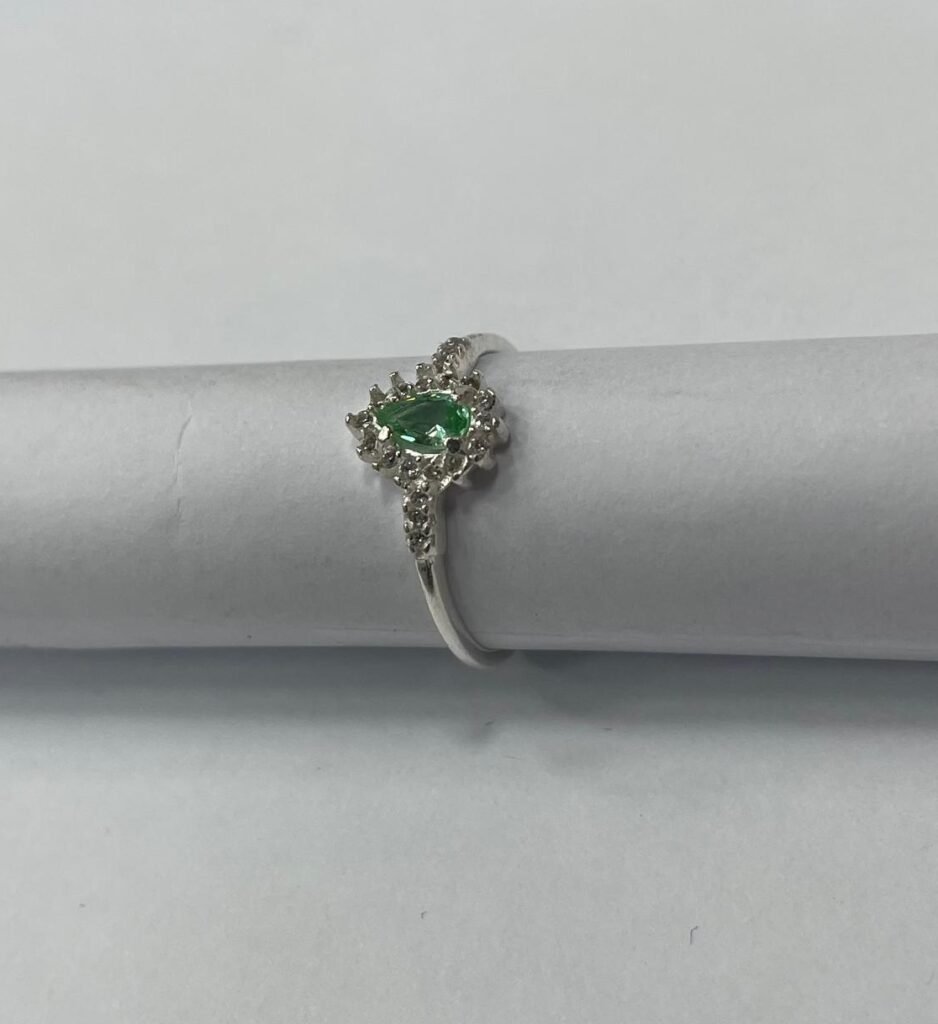 ANEL EM PRATA 925- 104944- VERDE