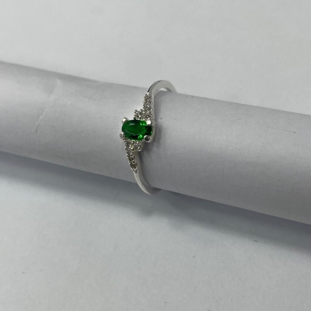 ANEL EM PRATA 925- 104951- VERDE