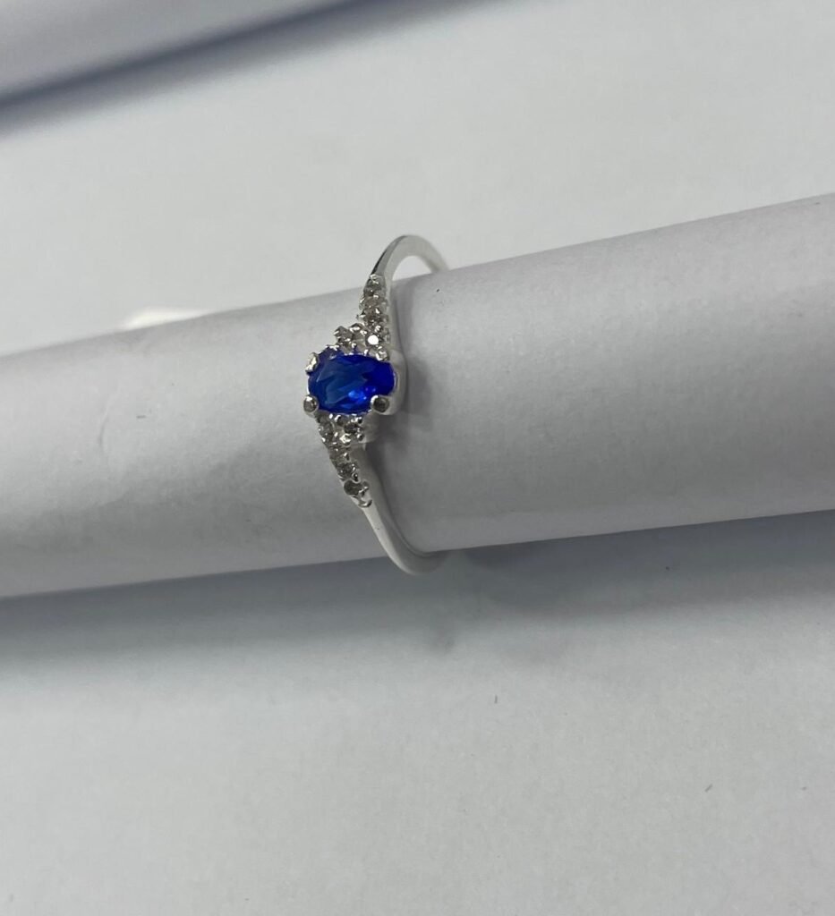 ANEL EM PRATA 925- 104951- AZUL