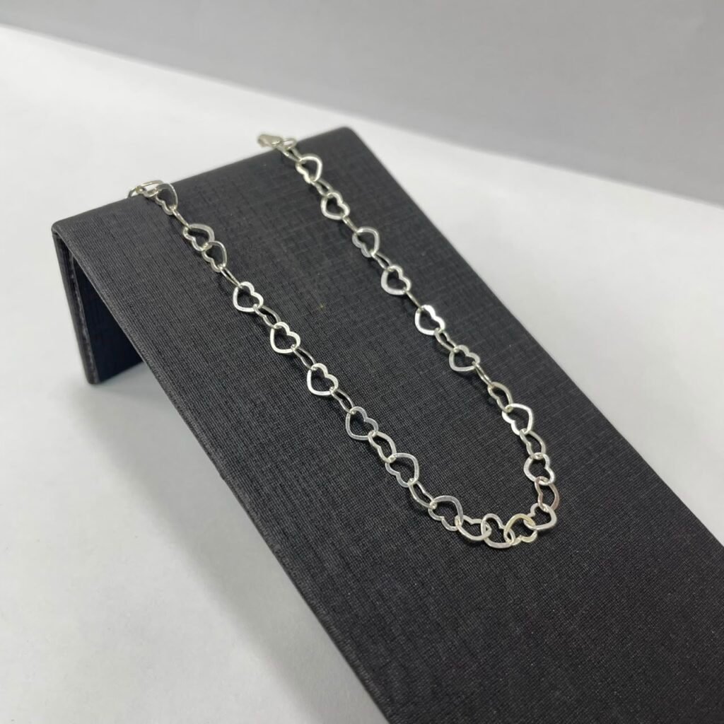PULSEIRA CORAÇÃO MÉDIO PRATA925K 19CM- 105330