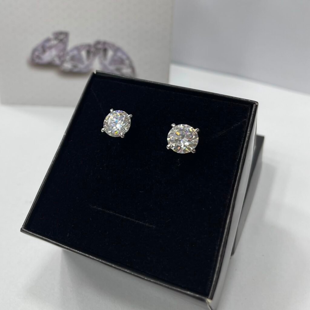 BRINCOS EM PRATA 925 COM MOISSANITE- 24402114928950