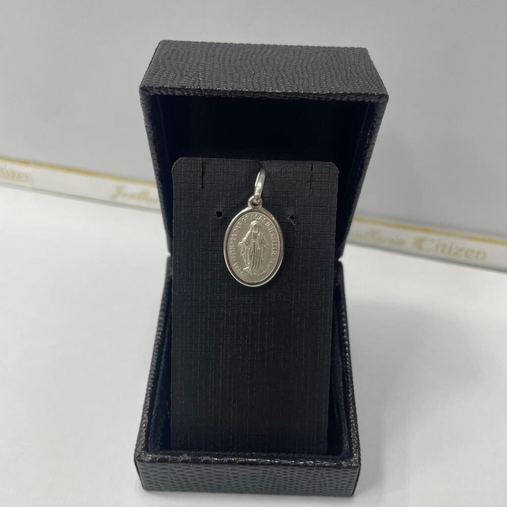PINGENTE MEDALHA N.S.GRAÇAS FOSCO PRATA 925- 250664
