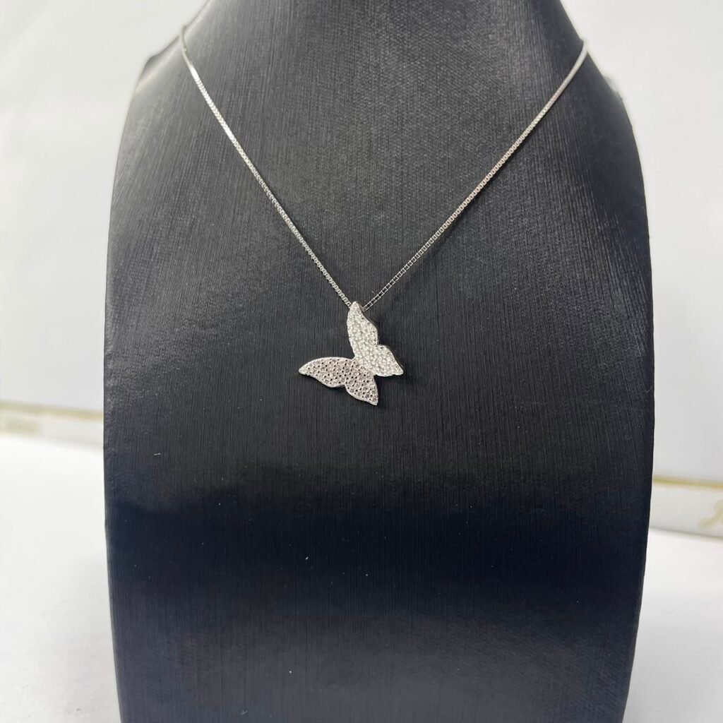 CORRENTE VENEZIANA C/ PINGENTE BORBOLETA PRATA 925-30208461601540