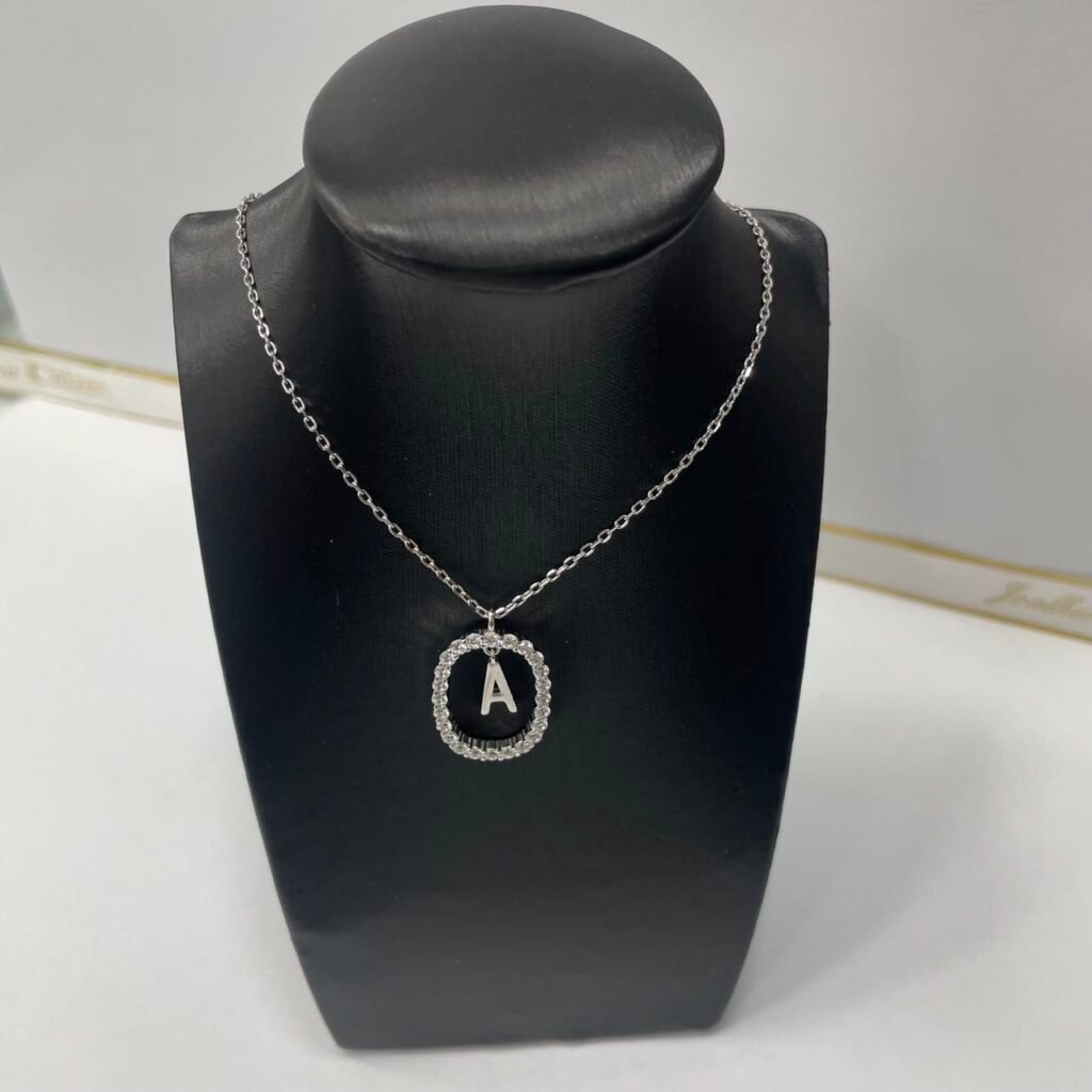 CORRENTE CARTIER C/ LETRA PRATA 925K COM ZIRCÔNIA-30215531111009950