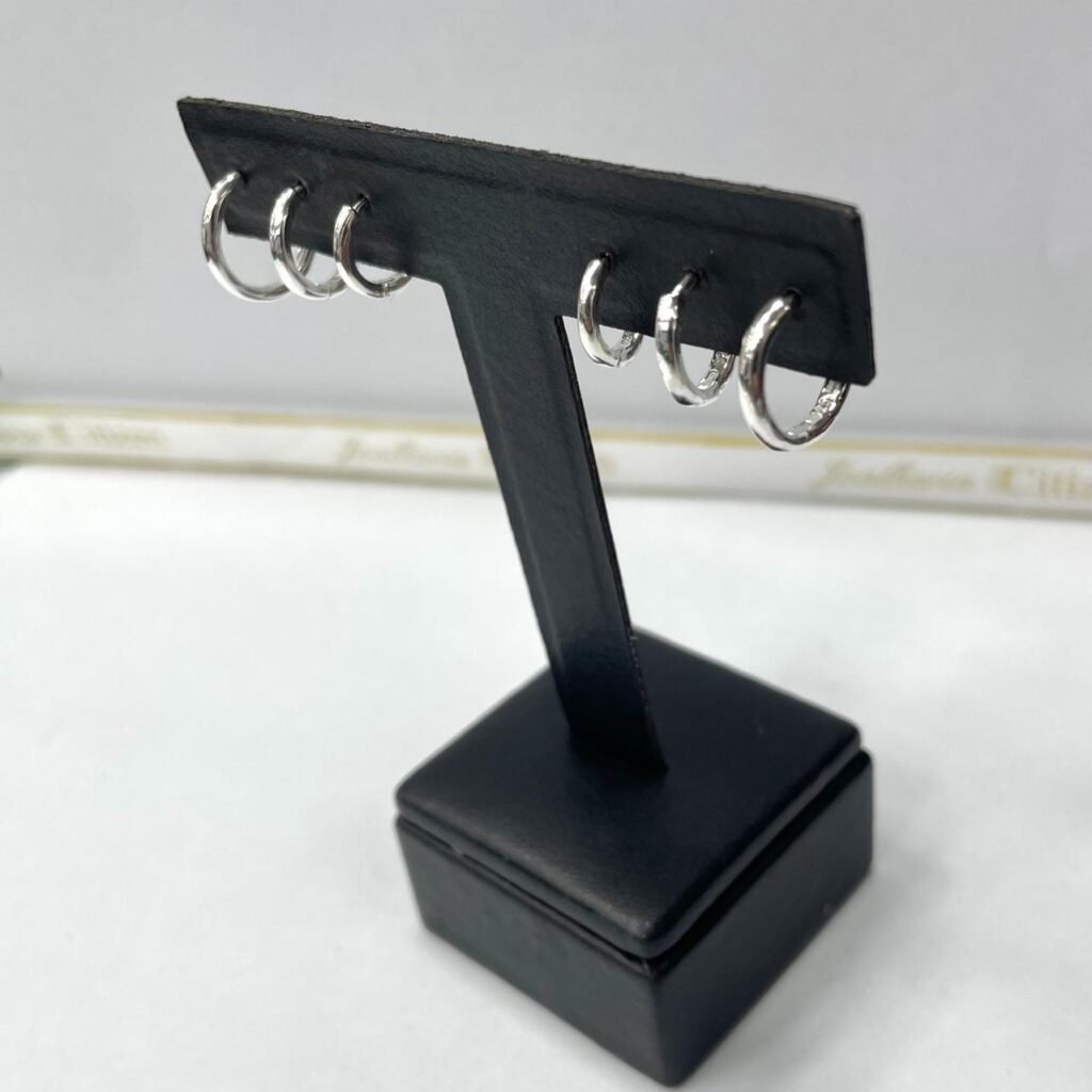 TRIO ARGOLAS LISOS EM PRATA- 41090149