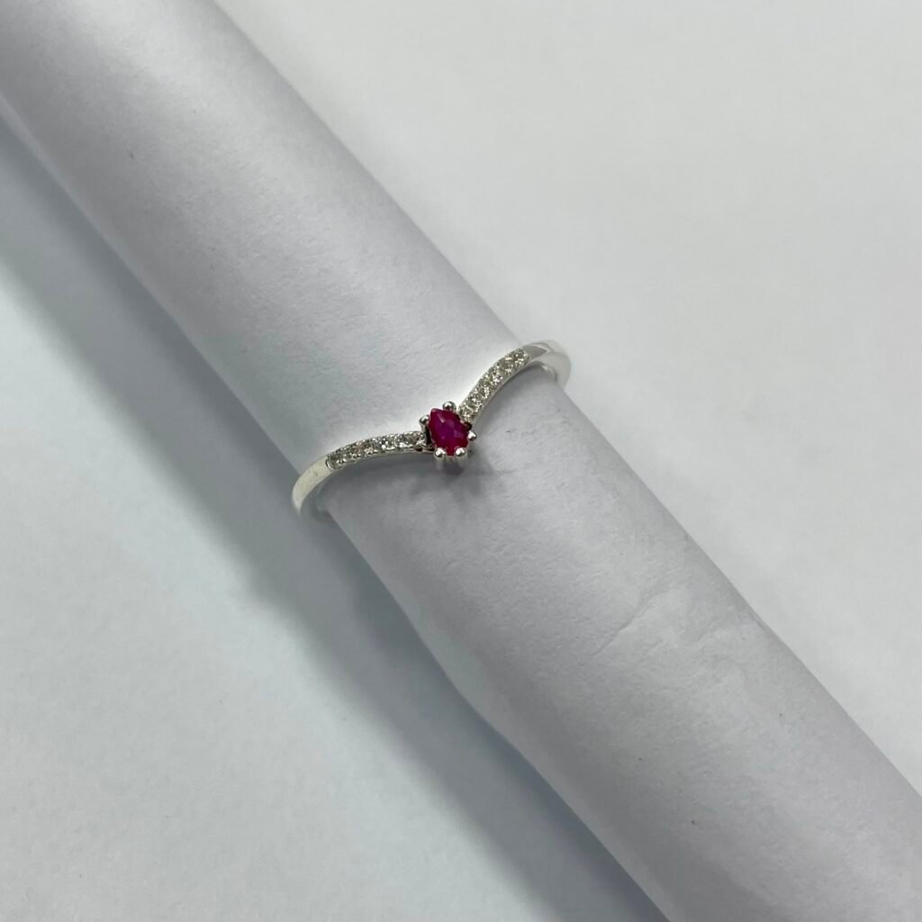 ANEL EM PRATA 925- 420029-SOLI- ROSA