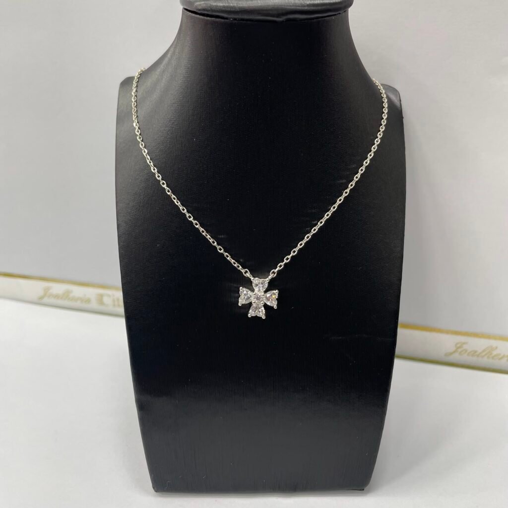 COLAR PRATA 925 COM TREVO- 452069-CR