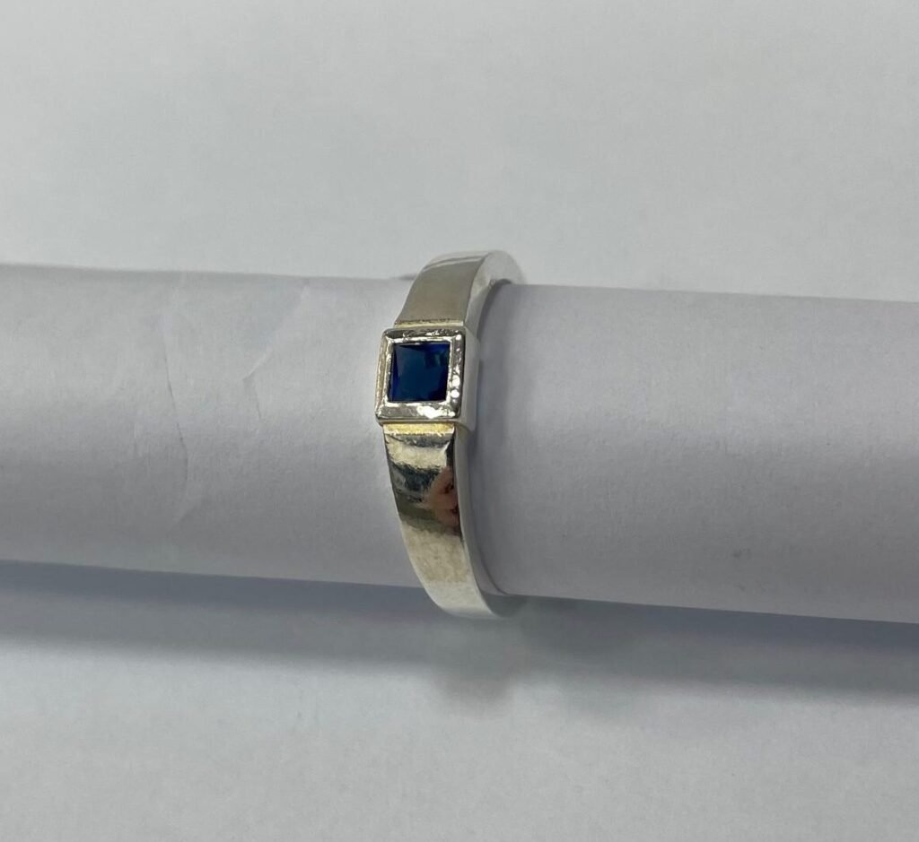ANEL FORMATURA EM PRATA 925- 475099-ANMASC- AZUL