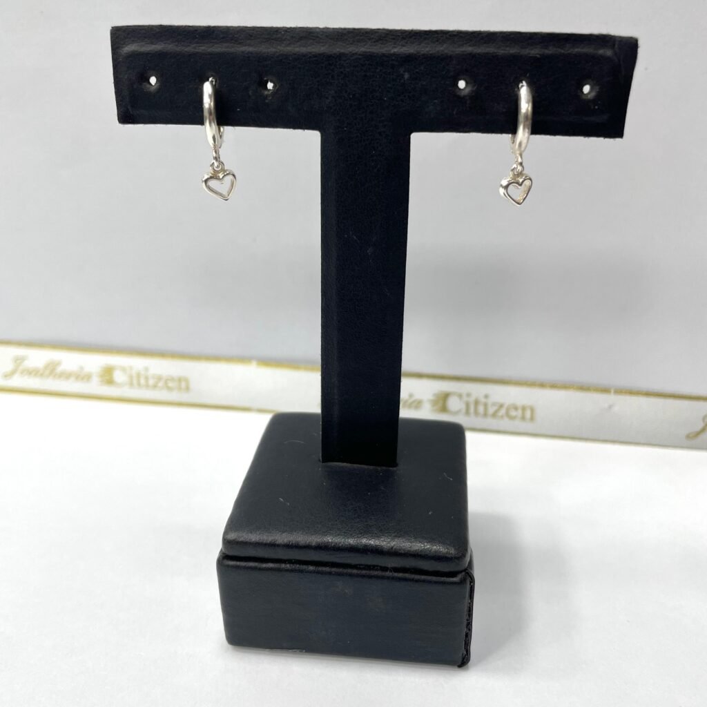 ARGOLA COM PINGENTE CORAÇÃO EM PRATA 925- 81061