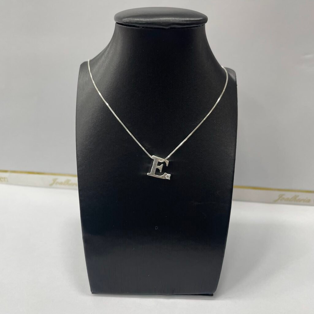CORRENTE EM PRATA 925 COM LETRA E- 85304-CR