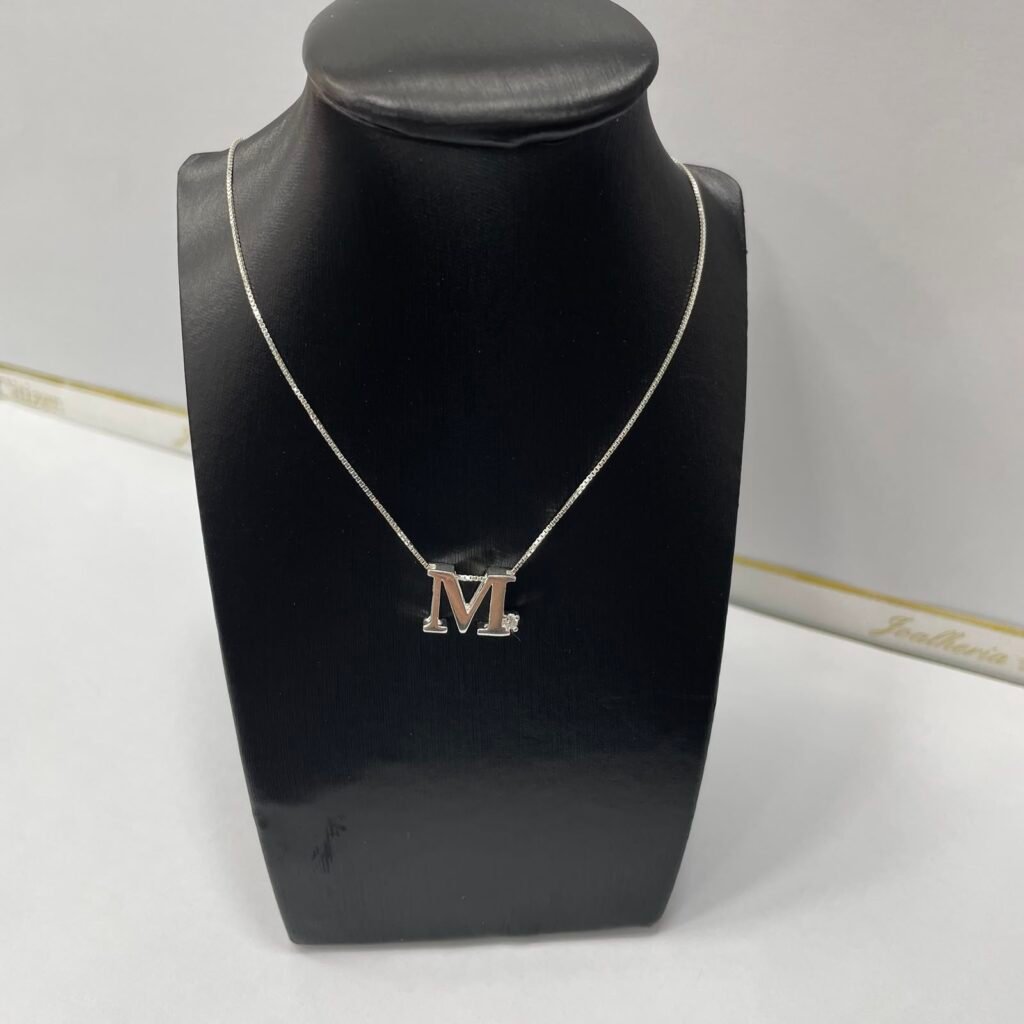 CORRENTE EM PRATA 925 COM LETRA M- 85304-CR