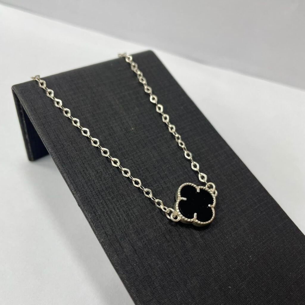 PULSEIRA TREVO PRETO PRATA 925K -85534