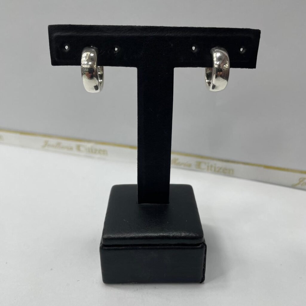 ARGOLA GORDINHA LISA EM PRATA 925- 86745