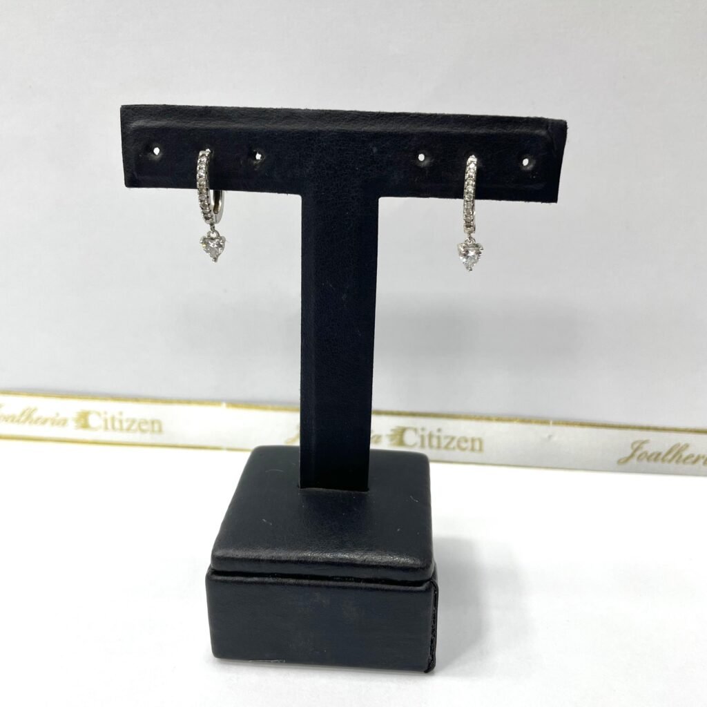 ARGOLA COM ZIRCÔNIAS E PINGENTE EM PRATA 925- 95365