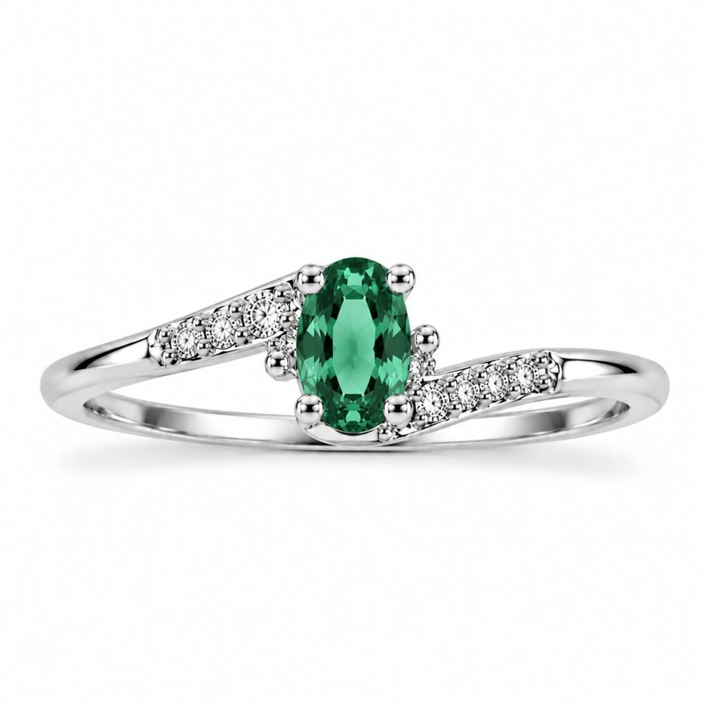 ANEL EM PRATA 925- 104951- VERDE