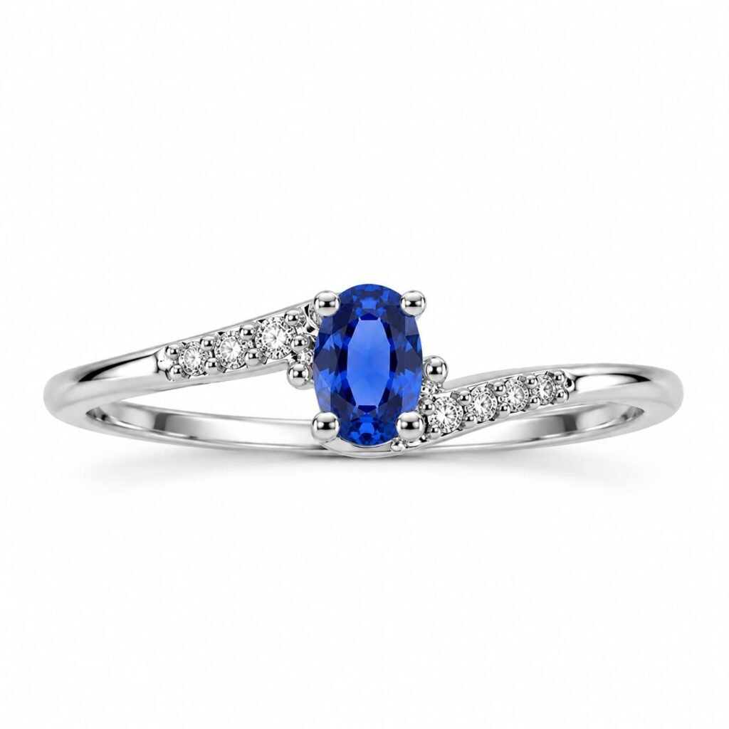 ANEL EM PRATA 925- 104951- AZUL