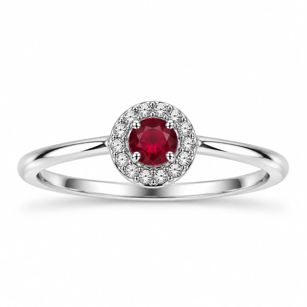 ANEL EM PRATA 925- 452069-ANF- VERMELHO