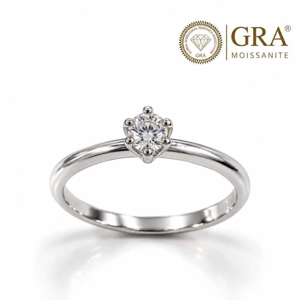 ANEL SOLITÁRIO PRATA 925 COM MOISSANITE- 4850119-AL