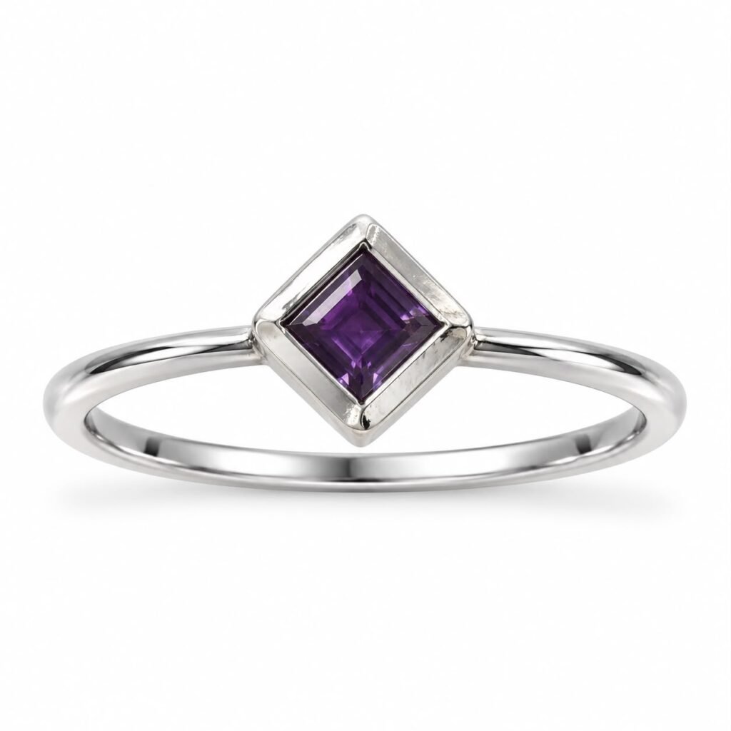 ANEL EM PRATA 925- 445059-ANP- ROXO