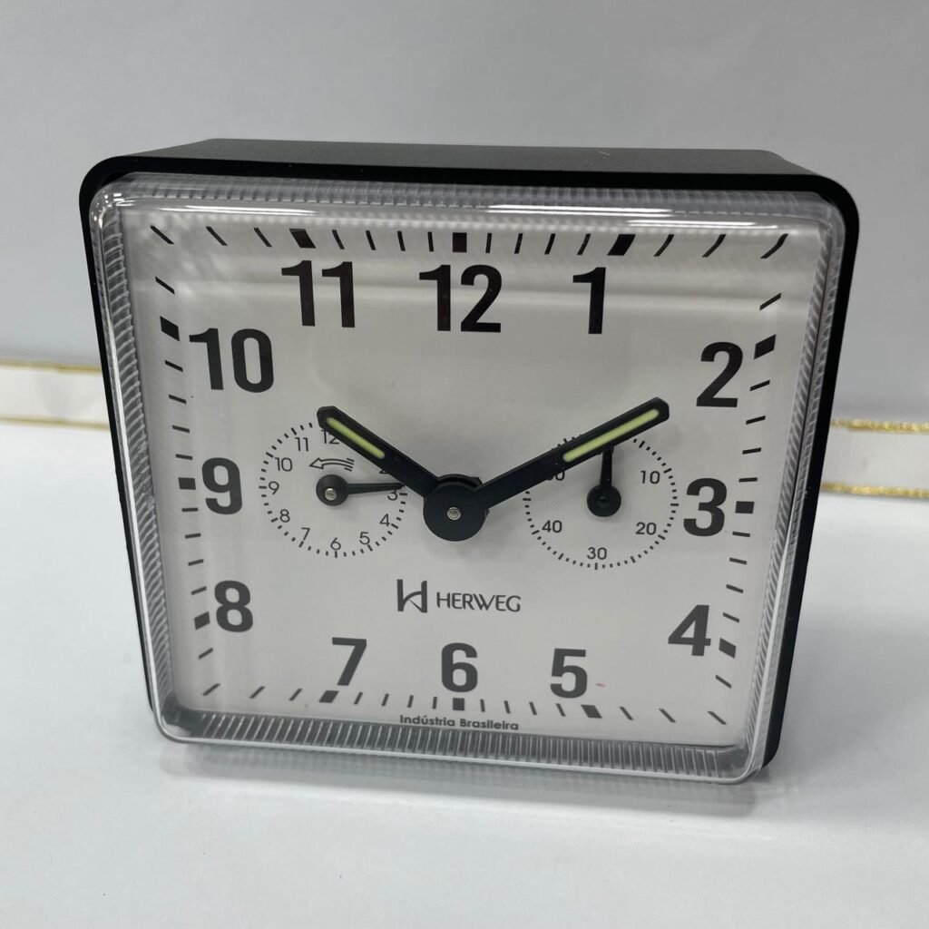 RELÓGIO DESPERTADOR HERWEG A CORDA- 2245-PR