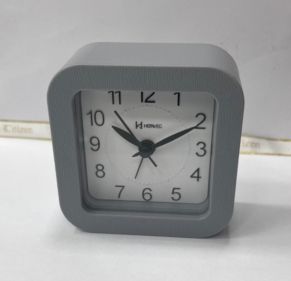 RELÓGIO DESPERTADOR HERWEG CINZA QUARTZ- 2654-CZ