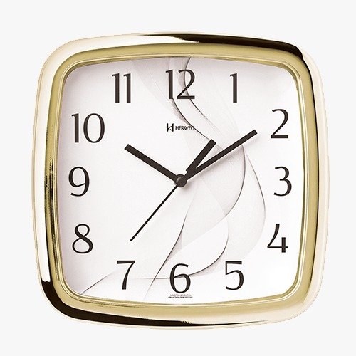RELÓGIO DE PAREDE HERWEG QUARTZ QUADRADO- 660026