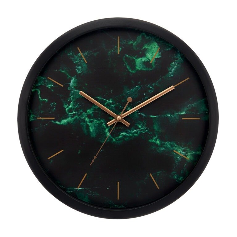 RELÓGIO DE PAREDE HERWEG QUARTZ MARMORIZADO VERDE- 6734PR