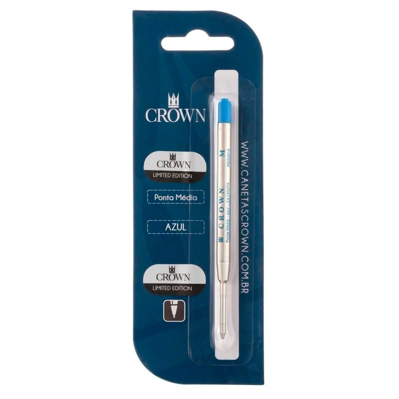 CARGA CANETA CROWN ESFERO COR AZUL- CA14007A